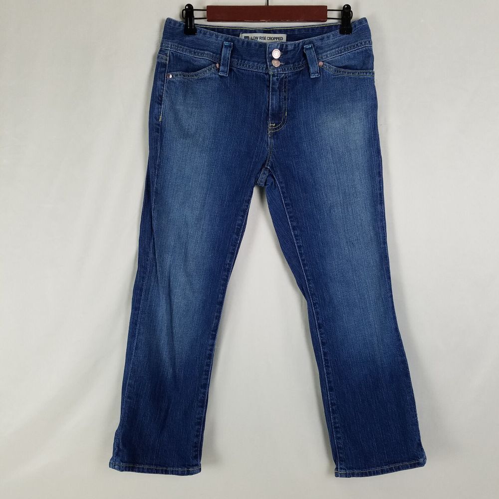Vintage Gap Jeans Womens 30 x 24 Blue Y2K Mid Rise Cropped Medium Wash Denim
